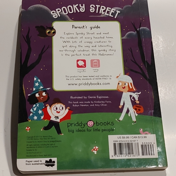 spooky fun children's board book titled "Spooky Street" Roger Priddy 2017 - Picture 7 of 10